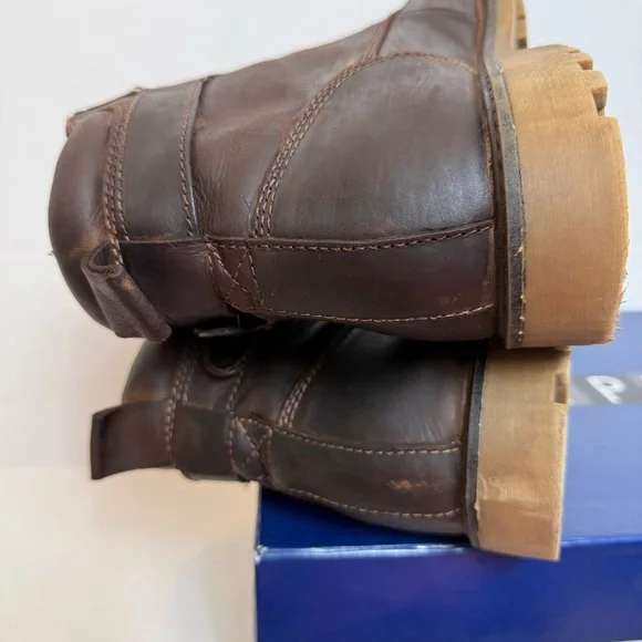 Johnston & Murphy Lombard Cap Toe Rich Brown Lace-Up Boots Size 10 M - Picture 10 of 12